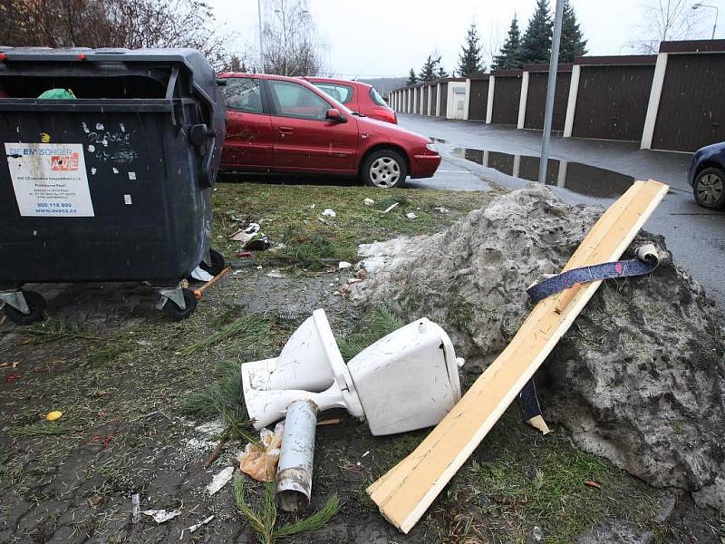 Nepořádek v plzeňských ulicích