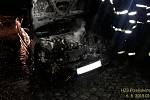Požár auta v Kasejovicích
