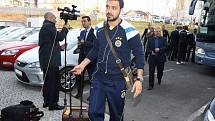 Příjezd fotbalistů Fenerbahce Istanbul do Plzně