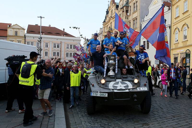 Oslavy pátého ligového titulu fotbalistů FC Viktoria Plzeň