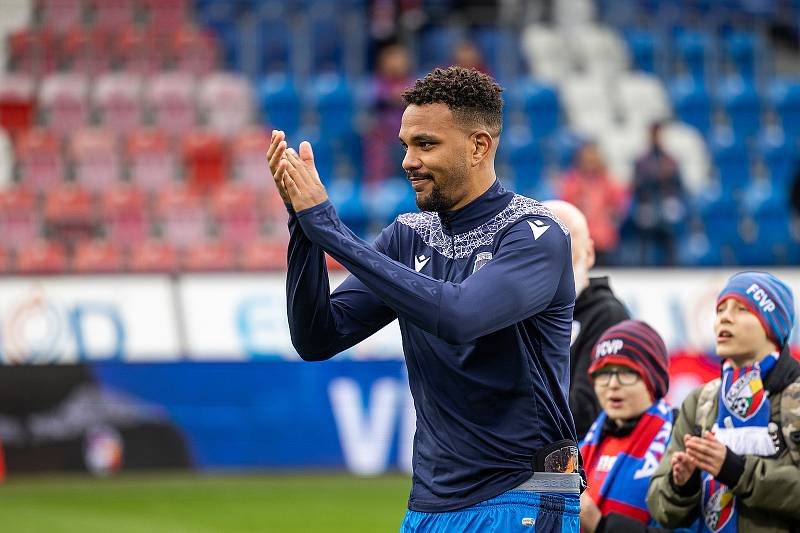 Fotbalisté Viktorie Plzeň zdolali zahájili nadstavbovou skupinu FORTUNA: LIGY o titul vítězstvím nad Slováckem 3:1. Dvěma góly k tomu přispěl francouzský útočník Jean-David Beauguel (na snímku).