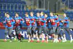 Sobotní trénink české fotbalové reprezentace, která se v neděli utká s Islandem