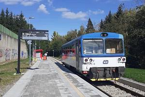 Železniční zastávka Příbram-sidliště.