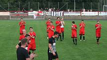 Ze zápasu divize B MFK Dobříš - Brandýs nad Labem 4:2.