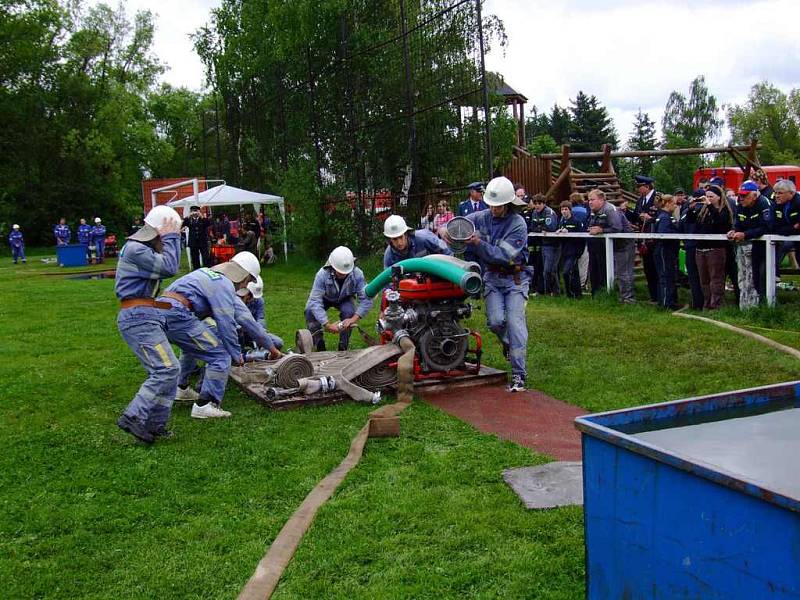 Soutěž v požárním sportu 9. požárního okrsku Rožmitál.