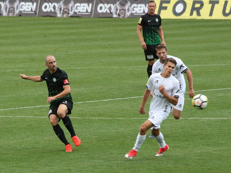 Z utkání 3. kola FNL: Příbram - Vlašim (2:3).