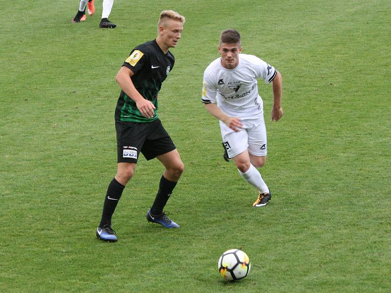 Z utkání 3. kola FNL: Příbram - Vlašim (2:3).