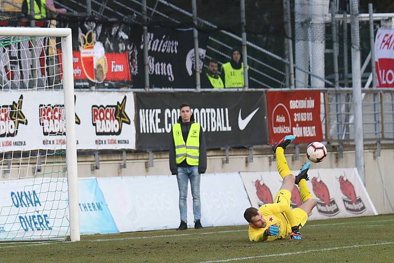 Zápas 25. kola FORTUNA:LIGY 1. FK Příbram - Slavia Praha 0:2.