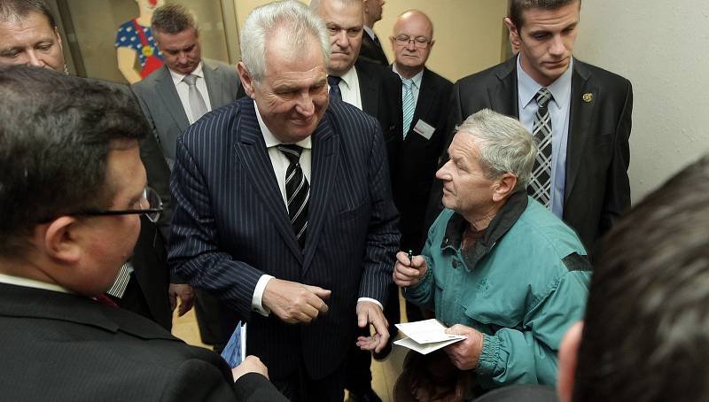 Prezident Miloš Zeman navštívil Středočeský kraj, město Příbram.