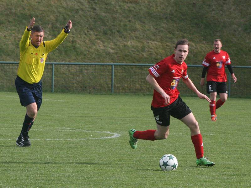 Z utkání OP Příbramska: Milín - Rosovice (2:2).