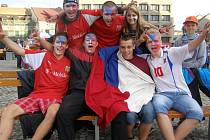 Sledování EURO 2012 na příbramském náměstí.