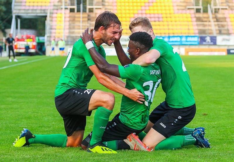 Ze zápasu 3. kola FORTUNA:LIGY 2020/2021 1. FK Příbram - SFC Opava 1:1.