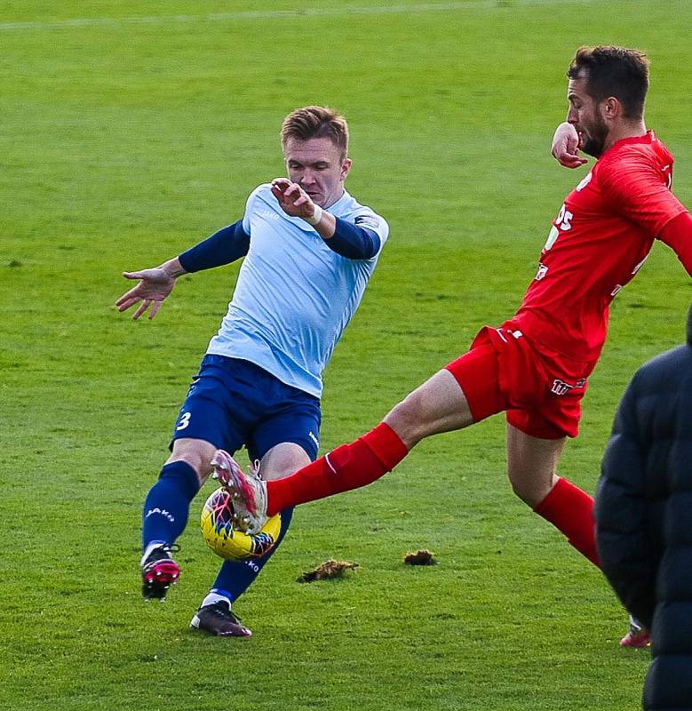 Ze zápasu 8. kola FORTUNA:LIGY 2020/2021 Zbrojovka Brno - 1. FK Příbram 1:1.