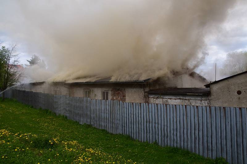 Požár v Březnici.