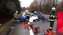 Tragická dopravní nehoda na okraji Příbrami v úterý 8. ledna 2019.