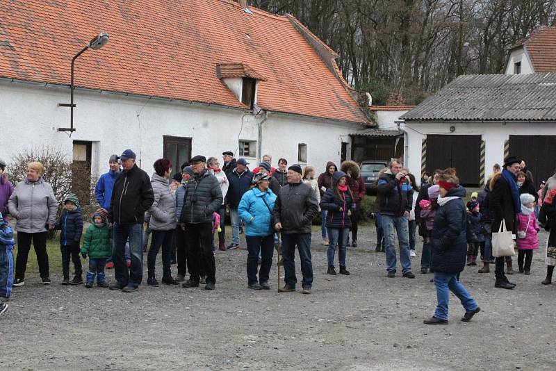 Odpolední masopustní vystoupení ve Vysokém Chlumci je vždy trochu ve stínu svého "bratrského" dopoledního vystoupení v Příbrami.