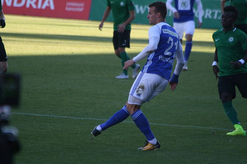 Utkání 10. kola FORTUNA:LIGY 1. FK Příbram - Mladá Boleslav 3:0 (1:0).