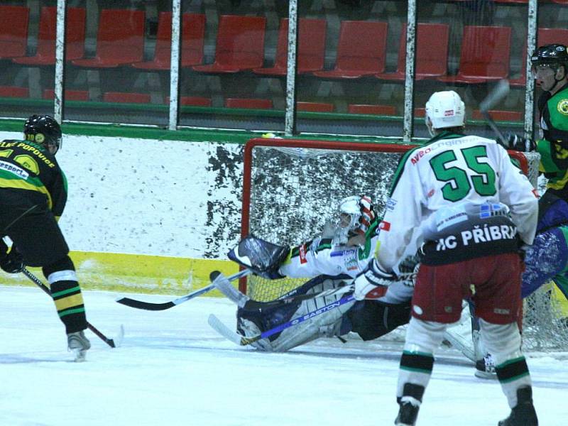 Krajská liga hokejistů: Příbram - Vel. Popovice (6:5 po sn).