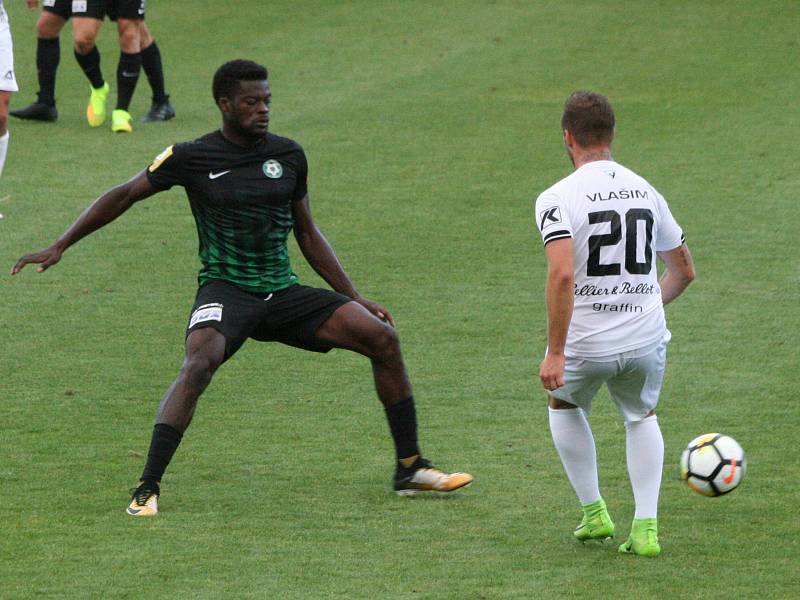 Z utkání 3. kola FNL: Příbram - Vlašim (2:3).