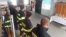 Ze slavnostního předání bateriového přetlakového ventilátoru Leader BatFan 3 Li+ pro odvětrávání kouře a nebezpečných plynů hasičům v Sedlčanech.
