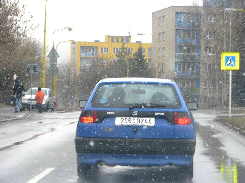 Na Příbramské silnice znovu padaly sněhové vločky