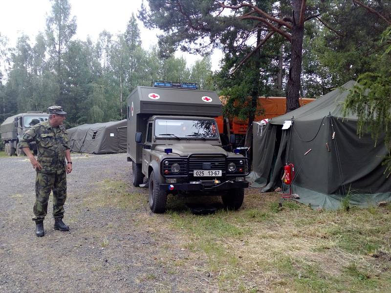 Přípravy na jubilejní 30. ročník Dne pozemních sil - Bahna 2019: ženijní základna.