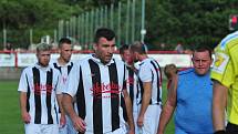 Stadion V Lipkách v Dobříši zažil ve středu v podvečer fotbalový svátek. K utkání 2. kola českého poháru MOL Cup sem přijel prvoligový tým Slovan Liberec.