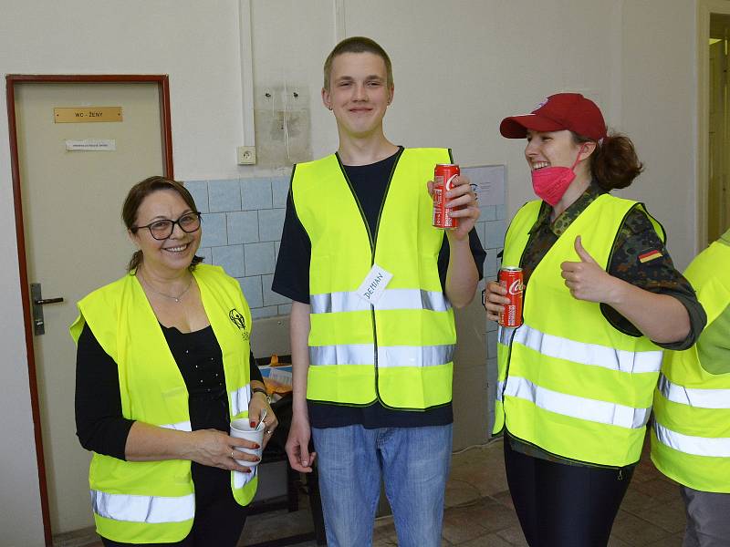 Krajské asistenční centrum pomoci Ukrajině (KACPU) v budově bývalého ředitelství Rudných dolů na náměstí T. G. Masaryka v Příbrami.