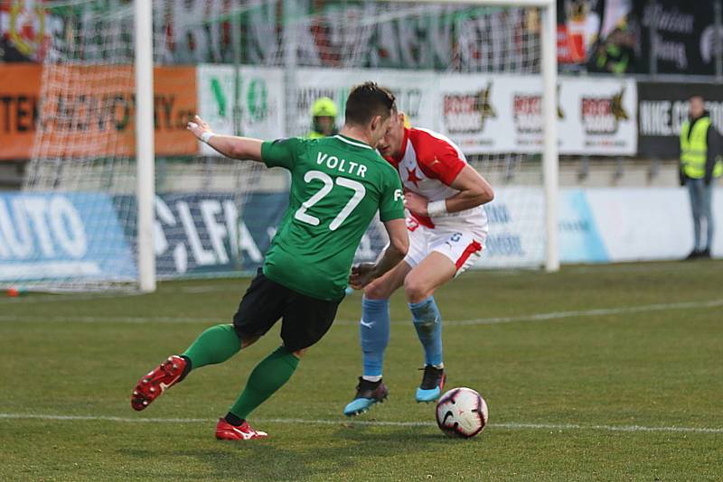 Zápas 25. kola FORTUNA:LIGY 1. FK Příbram - Slavia Praha 0:2.