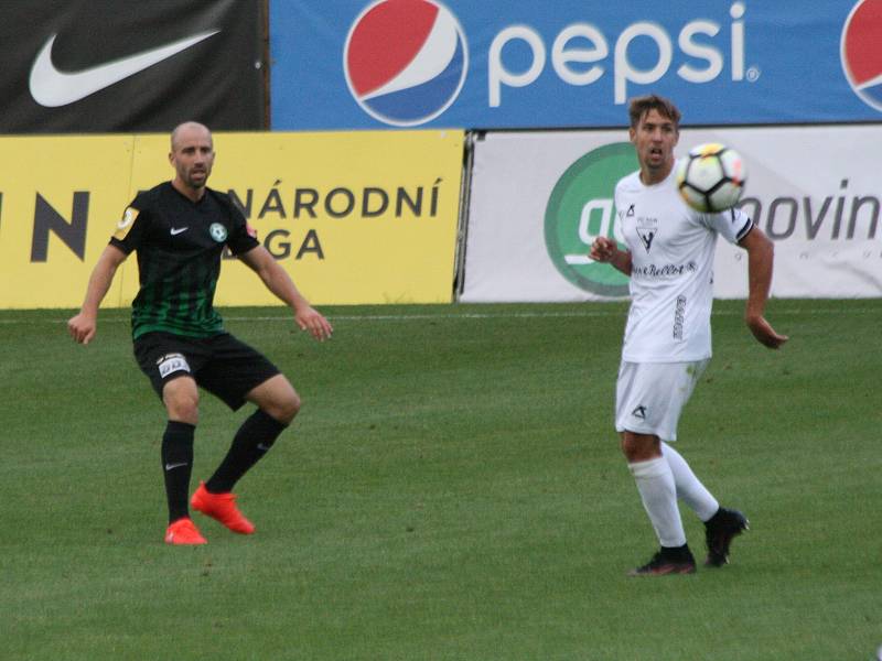 Z utkání 3. kola FNL: Příbram - Vlašim (2:3).