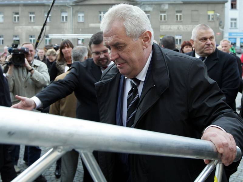 Prezident ČR Miloš Zeman na návštěvě v Příbrami.