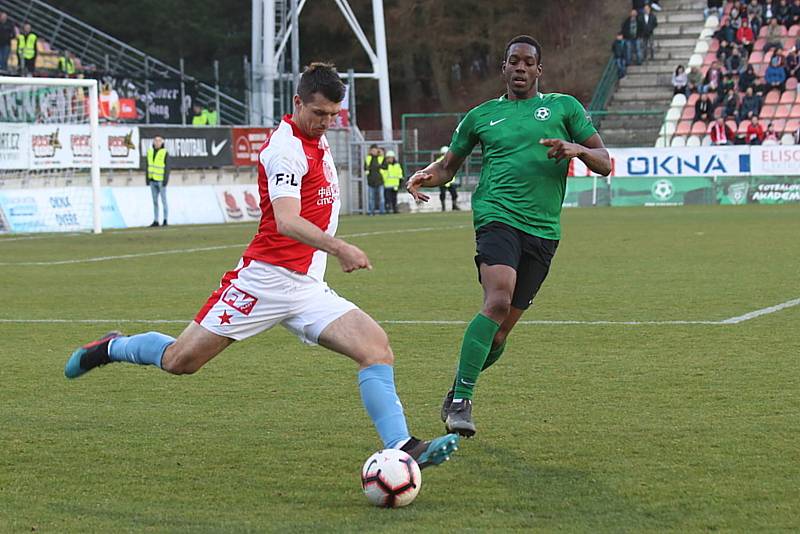 Zápas 25. kola FORTUNA:LIGY 1. FK Příbram - Slavia Praha 0:2.