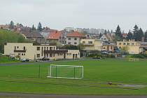 Lehkoatletický stadion Taverny v Sedlčanech.