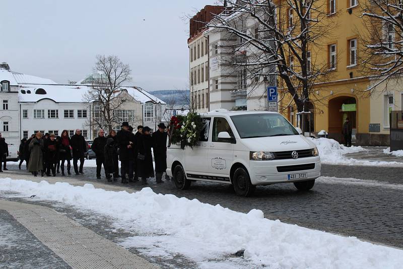 Pohřeb Jindřicha Vařeky st. v Příbrami.