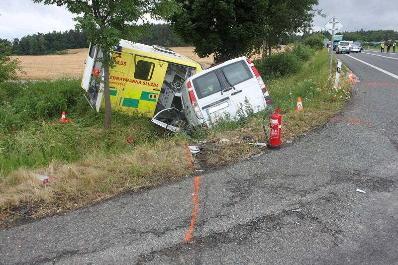 Z dopravní nehody v katastru obce Příbram 22. června 2021.