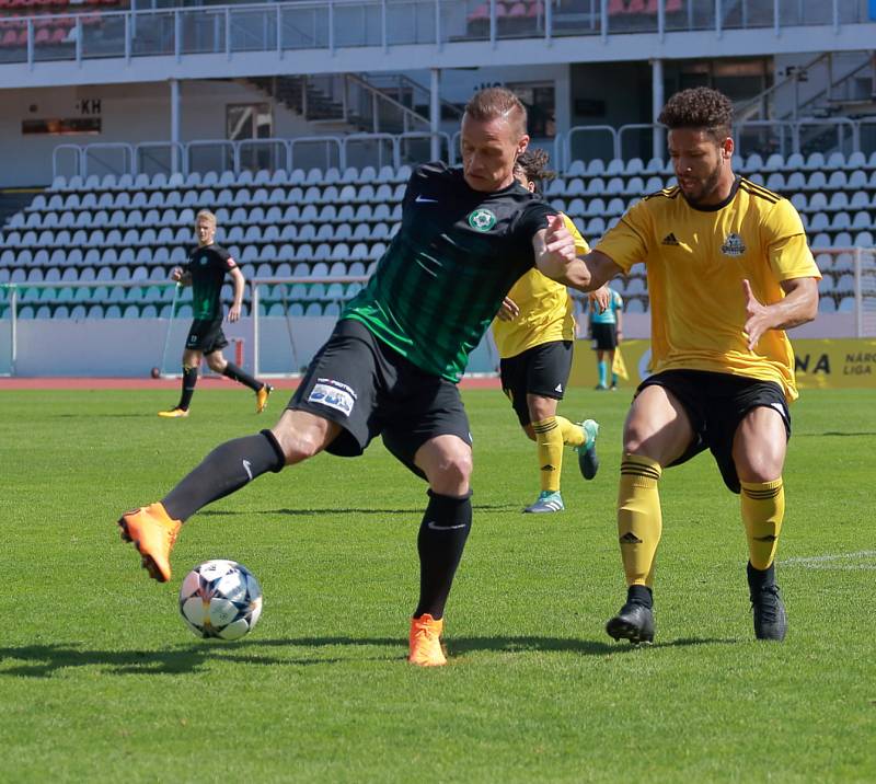 Utkání FNL Olympia Praha - 1. FK Příbram 2:2.