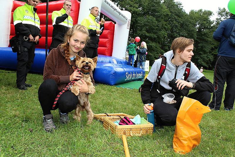 Den pro zvíře v lesoparku u Litavky v Příbrami.