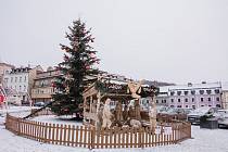 Vánoční strom na náměstí T. G. Masaryka v Příbrami