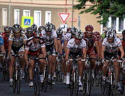 Snímek z cyklistického závodu v Příbrami v minulém roce