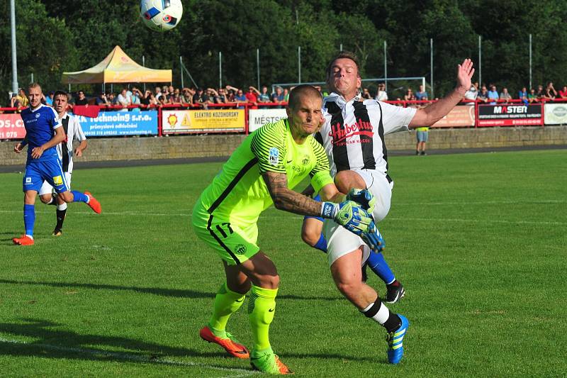 Stadion V Lipkách v Dobříši zažil ve středu v podvečer fotbalový svátek. K utkání 2. kola českého poháru MOL Cup sem přijel prvoligový tým Slovan Liberec.