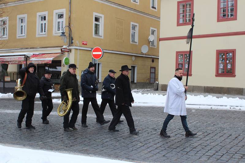 Pohřeb Jindřicha Vařeky st. v Příbrami.