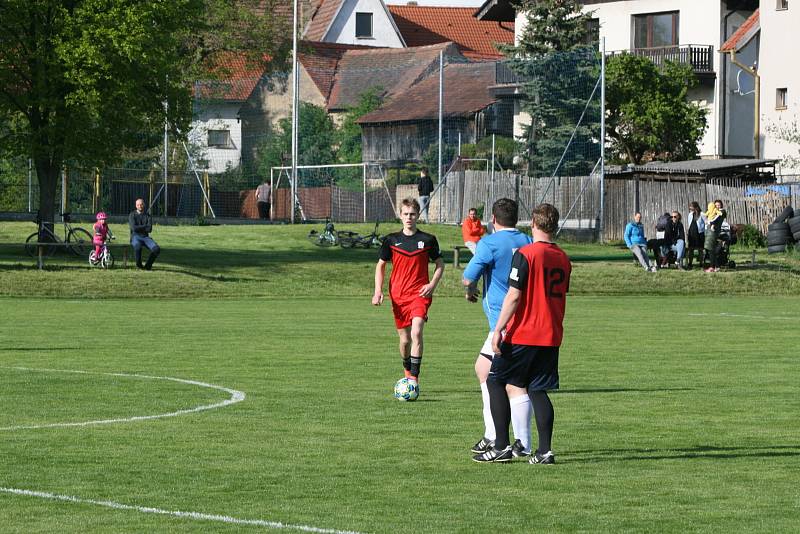 Přípravný zápas Nová Ves pod Pleší - Stará Huť 2:2. Hráno v Malé Hraštici.