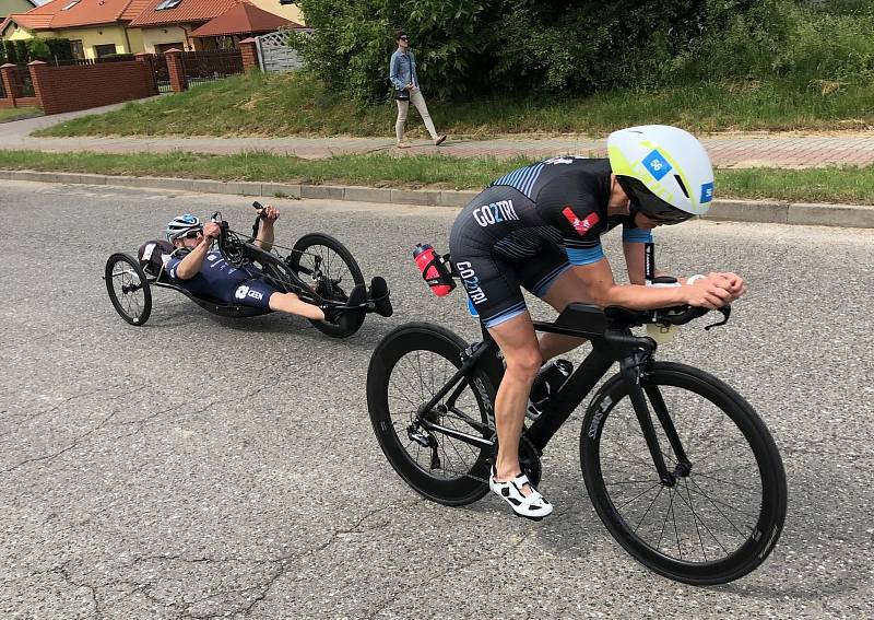 Jan Tománek během Garmin Iron Triathlon Ślesin v Polsku.