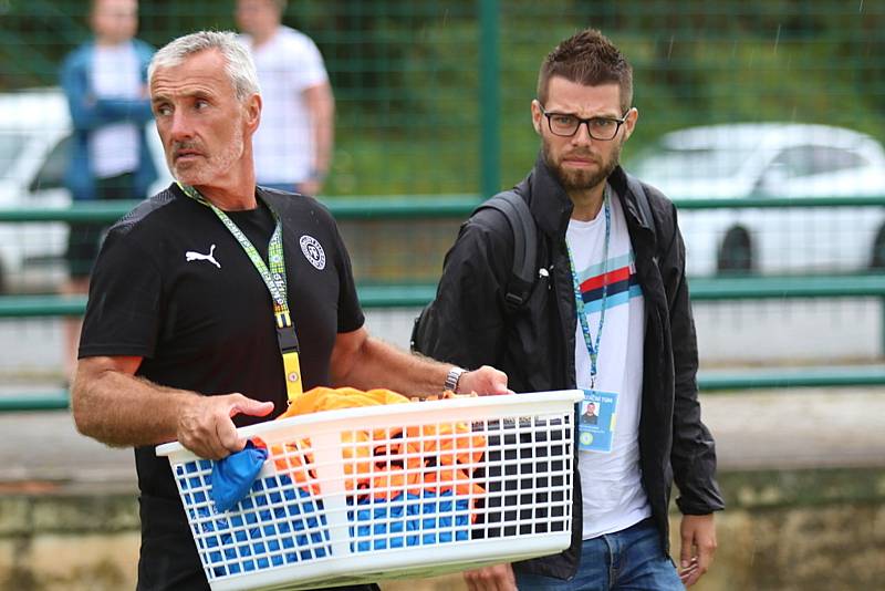 Ze zápasu úvodního kola FORTUNA:LIGY 2020/2021 1. FK Příbram - FK Teplice 1:3.