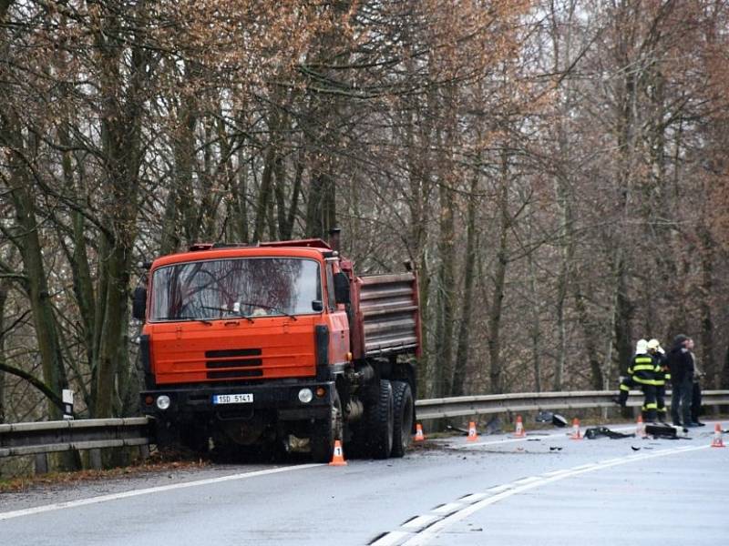 Tragická dopravní nehoda na okraji Příbrami v úterý 8. ledna 2019.