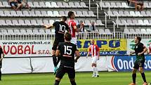 Viktorka Žižkov a 1.FK Příbram, výsledek 1:1, branku dal Zoran Danoski. Příbram se nejprve ujala vedení hosté vzápětí srovnali. Foto: Antonín Vydra