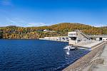 Ze slavnostního zahájení stavby bezpečnostního přelivu na přehradě Orlík 20. října 2021.
