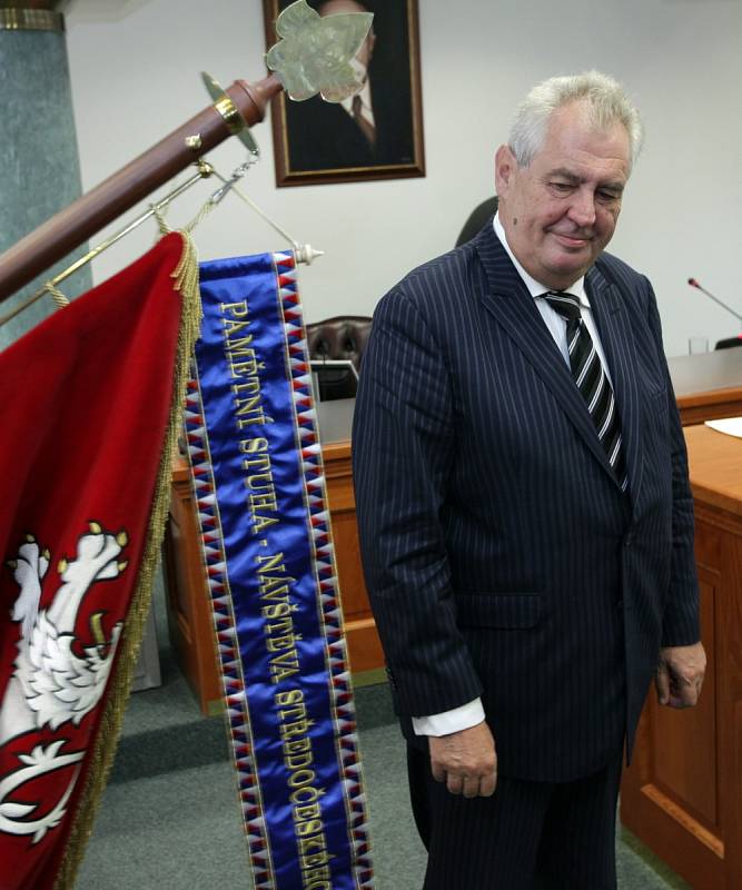 Prezident Miloš Zeman navštívil Krajský úřad Středočeského kraje.