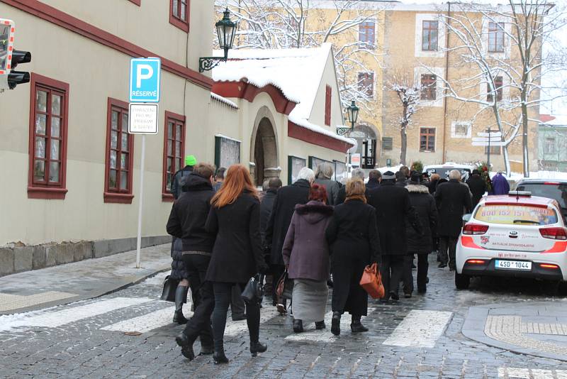 Pohřeb Jindřicha Vařeky st. v Příbrami.