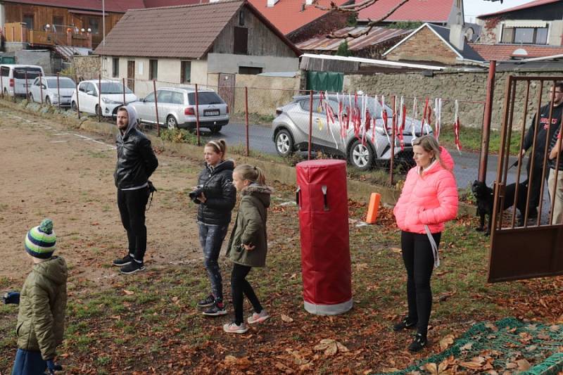 Bezkontaktní verzi amerického fotbalu si v sobotu odpoledne vyzkoušely příbramské děti s hráči týmu Bobcats Příbram.